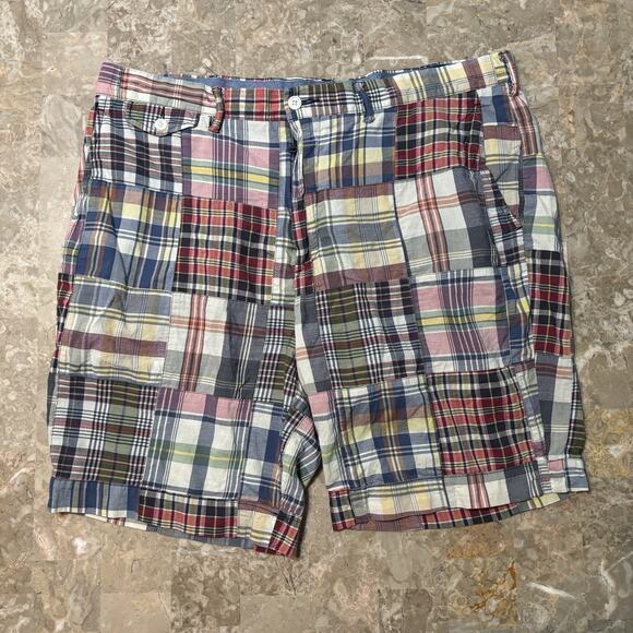 Polo Ralph Lauren Other - Polo Ralph Lauren Shorts Mens 38 Patchwork Indian Madras Chino 8” Cotton